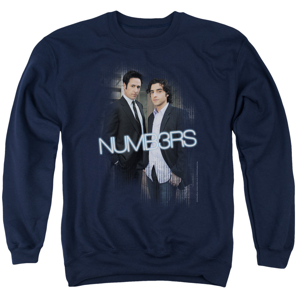 Numb3rs Don & Charlie Mens Crewneck Sweatshirt Navy Officially Licensed