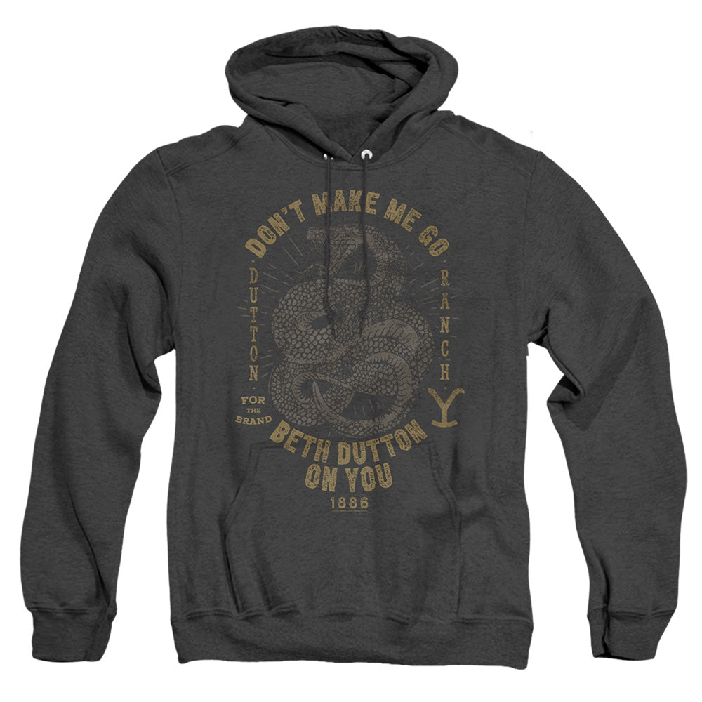 Yellowstone Beth Dutton Mens Heather Hoodie Black Officially Licensed