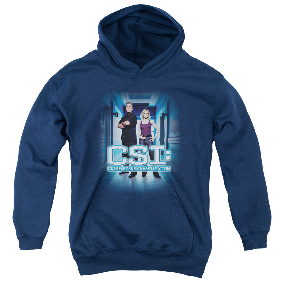 Csi Serious Business Kids Youth Hoodie Navy Officially Licensed