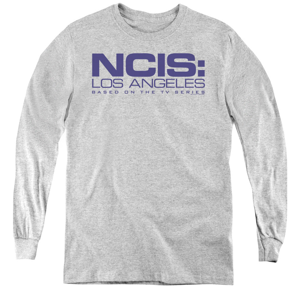Ncis La Logo Long Sleeve Kids Youth T Shirt Athletic Heather Officially Licensed