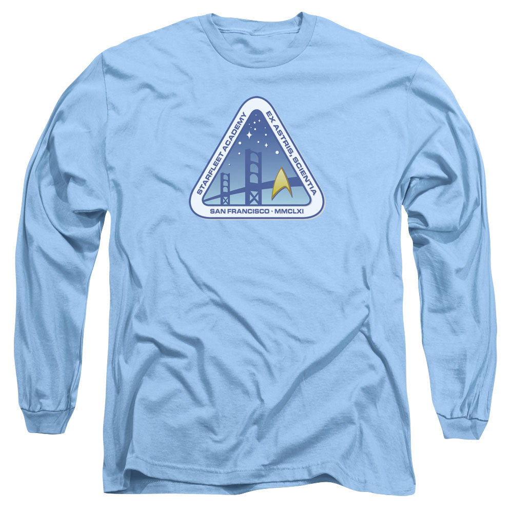 Star Trek Color Logo Mens Long Sleeve Shirt Carolina Blue Officially Licensed Officially Licensed