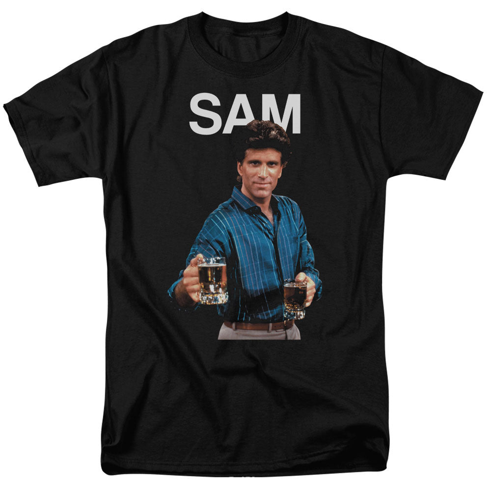 Cheers Sam Mens T Shirt Black Officially Licensed