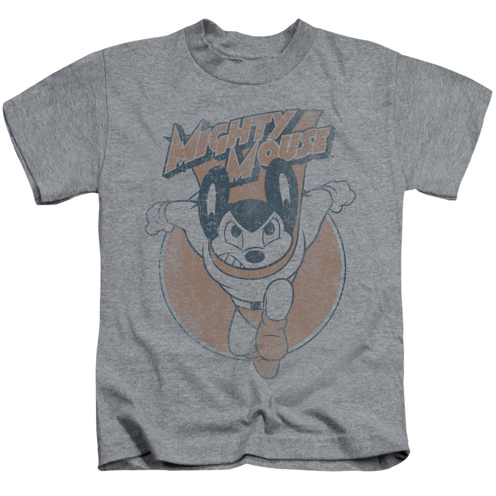 Mighty Mouse Flying With Purpose Juvenile Kids Youth T Shirt Athletic Heather Officially Licensed
