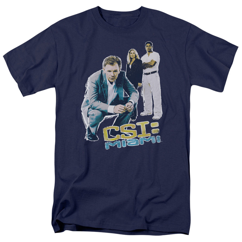 Csi:Miami In Perspective Mens T Shirt Navy Officially Licensed