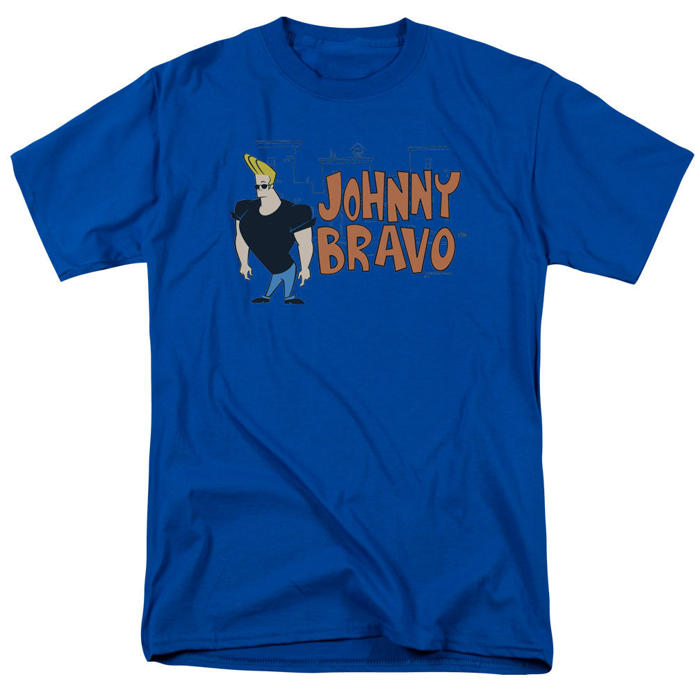 Johnny Bravo Johnny Logo Mens T Shirt Royal Officially Licensed