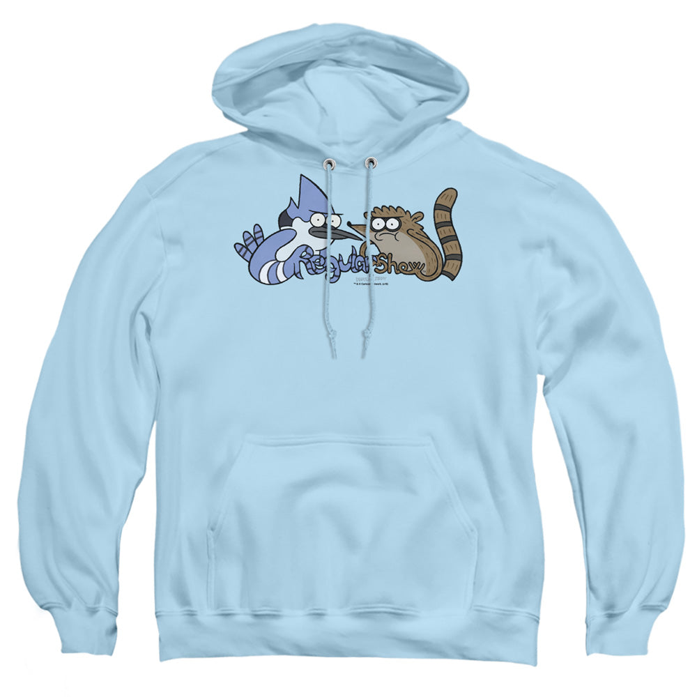 The Regular Show Tattoo Art Mens Hoodie Light Blue Officially Licensed