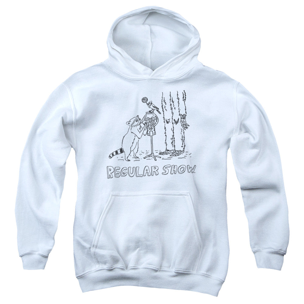 The Regular Show Tattoo Art Kids Youth Hoodie White Officially Licensed