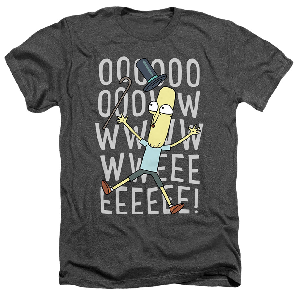 Rick And Morty Oowweeeee Heather Mens T Shirt Black Officially Licensed