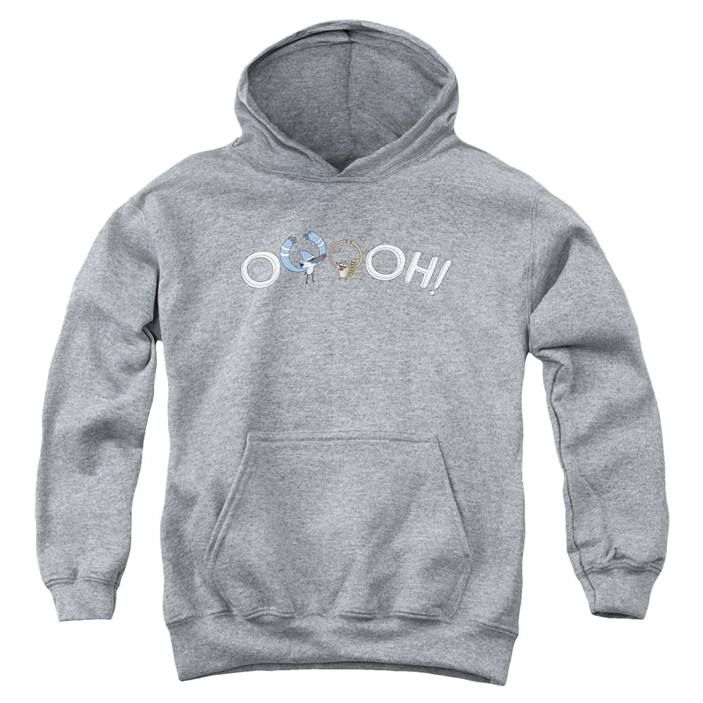 The Regular Show Ooooh Kids Youth Hoodie Athletic Heather Officially Licensed