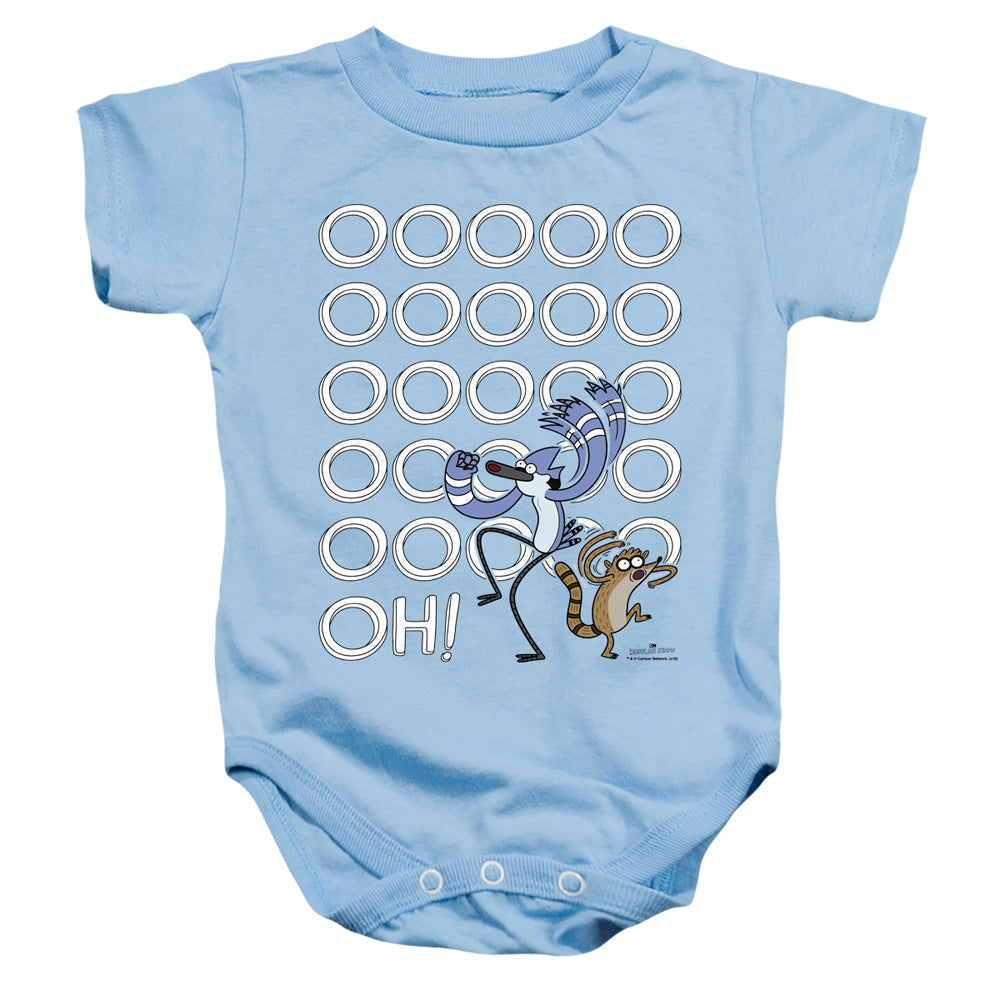 The Regular Show Oooooh Infant Baby Snapsuit Light Blue Officially Licensed