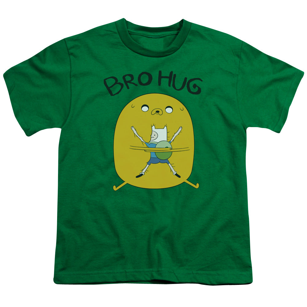 Adventure Time Bro Hug Kids Youth T Shirt Kelly Green Officially Licensed