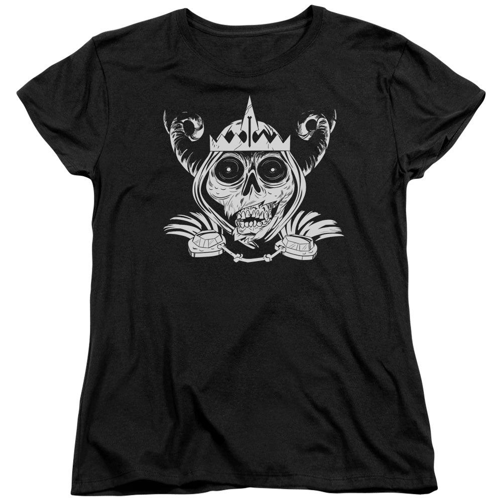 Adventure Time Skull Face Womens T Shirt Black Officially Licensed