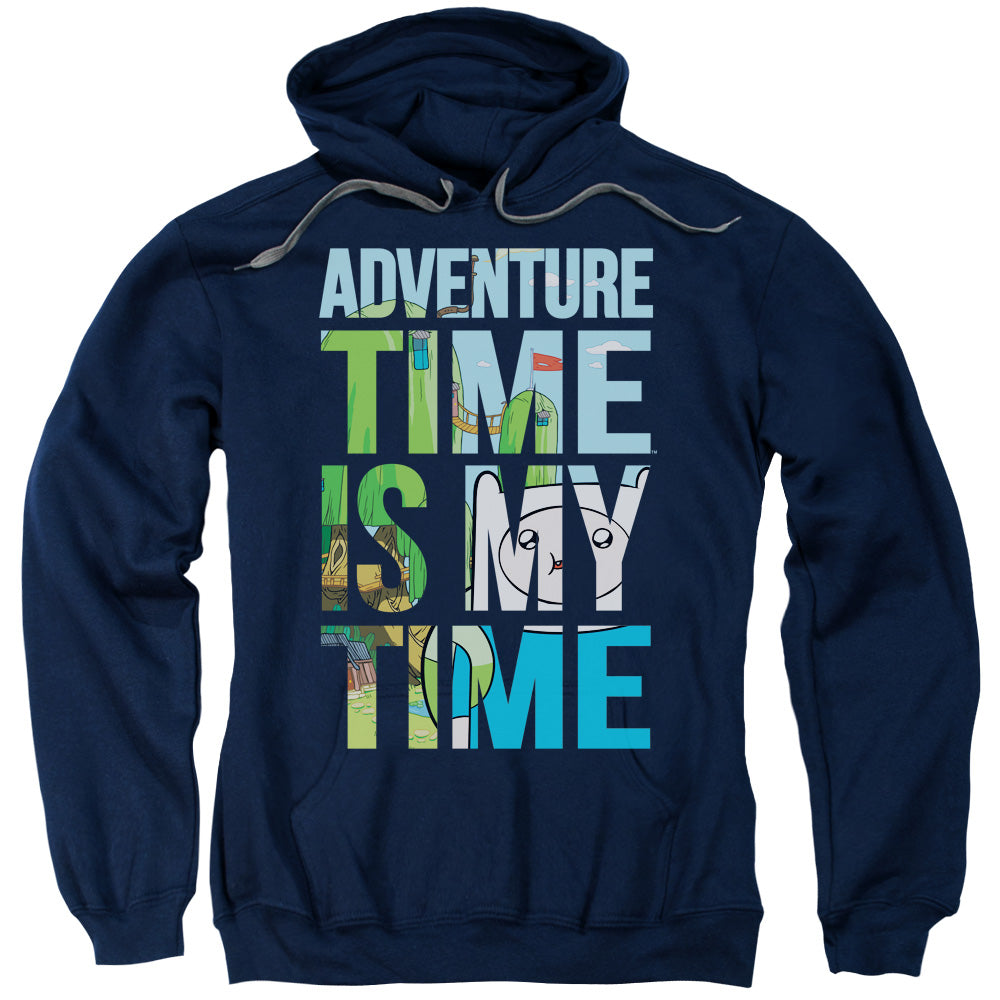 Adventure Time My Time Mens Hoodie Navy Blue Officially Licensed