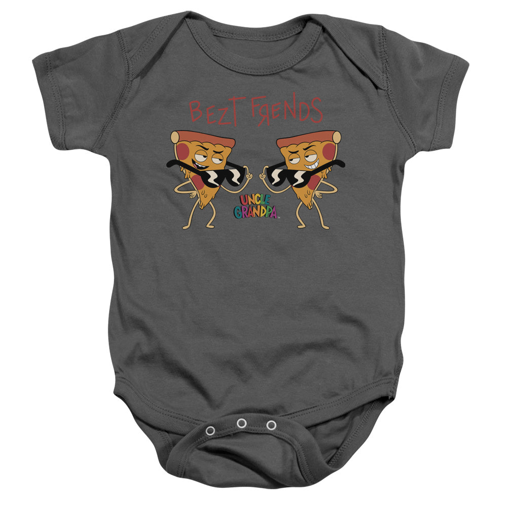 Uncle Grandpa Bezt Frends Infant Baby Snapsuit Charcoal Officially Licensed