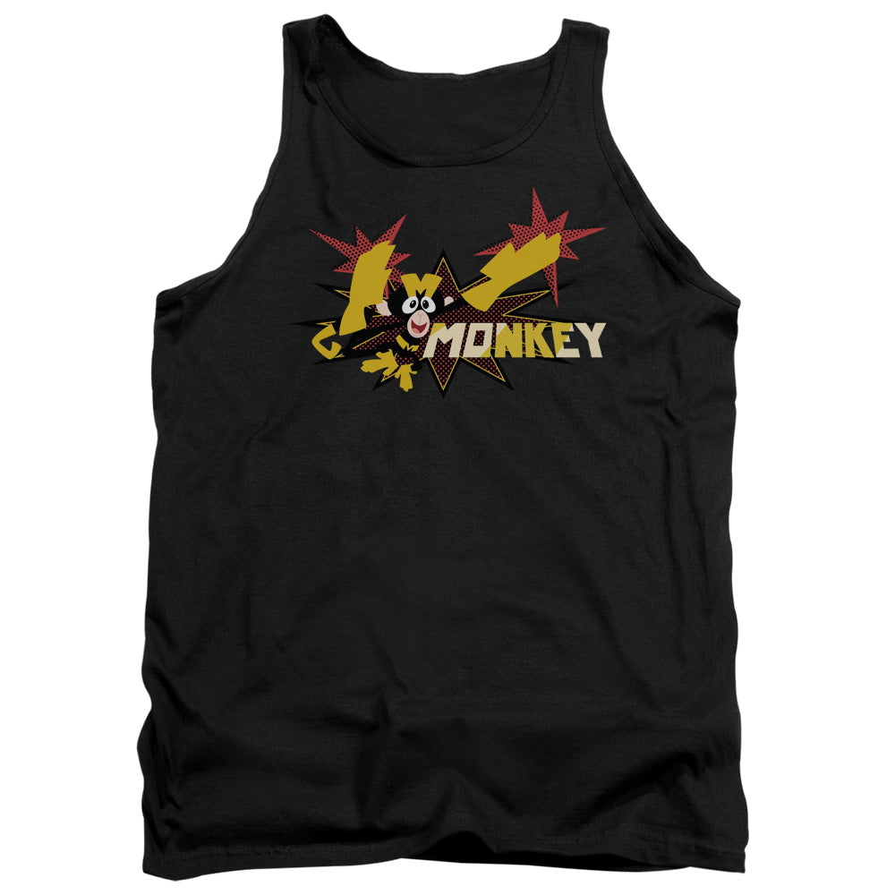 Dexters Laboratory Monkey Mens Tank Top Shirt Black Officially Licensed