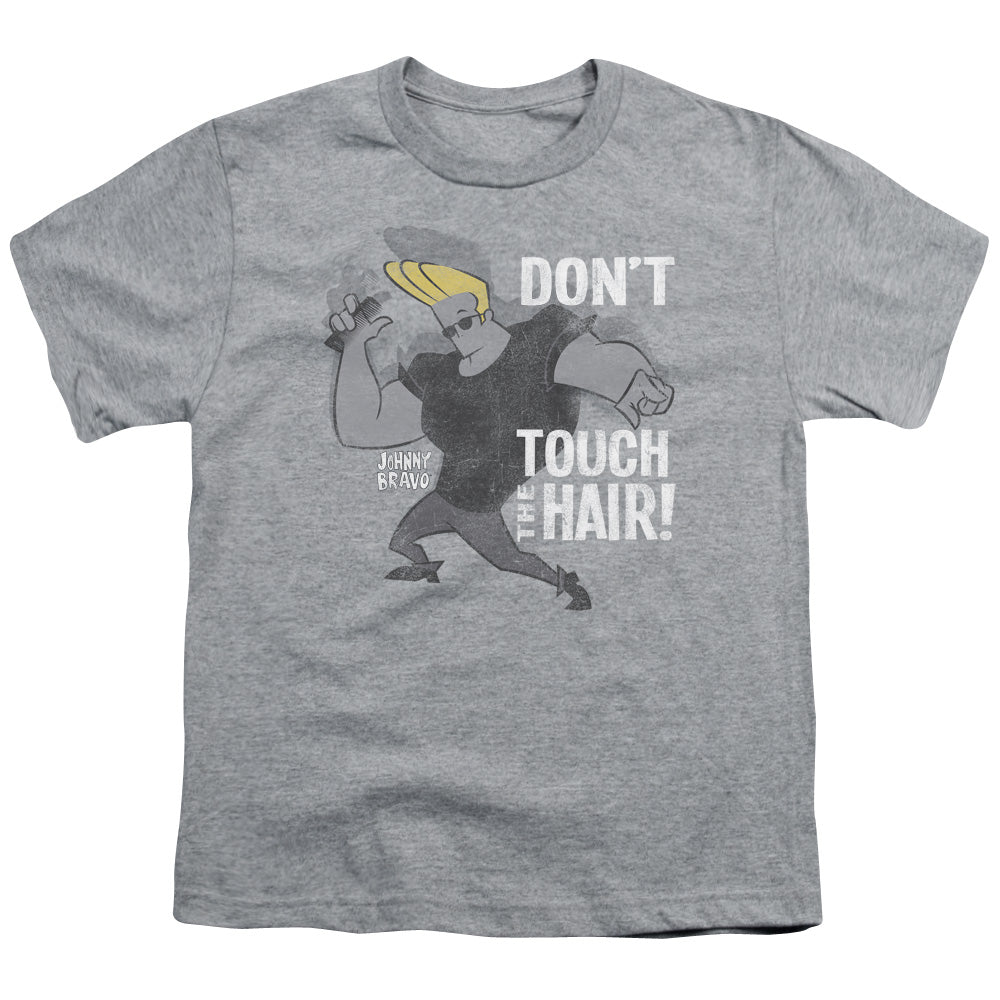 Johnny Bravo Hair Kids Youth T Shirt Athletic Heather Officially Licensed