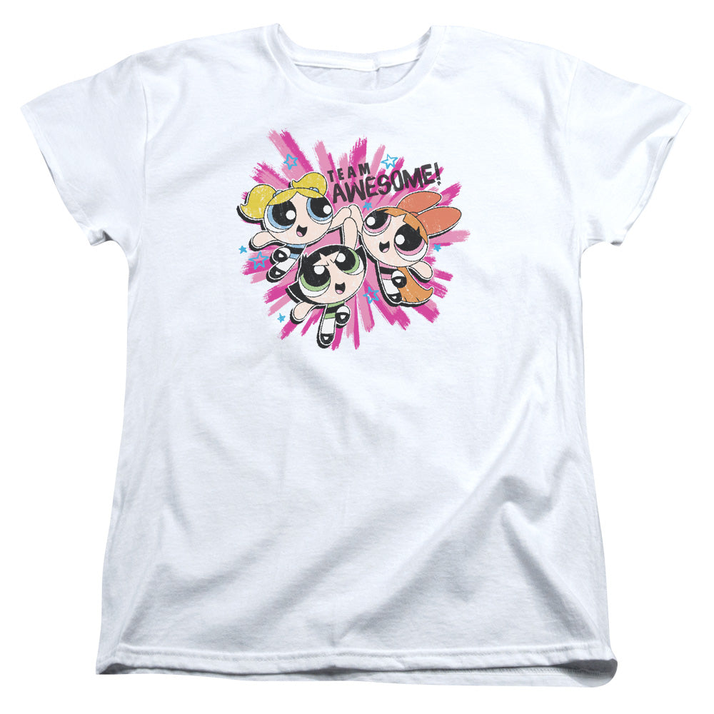 Powerpuff Girls Team Awesome Womens T Shirt White Officially Licensed