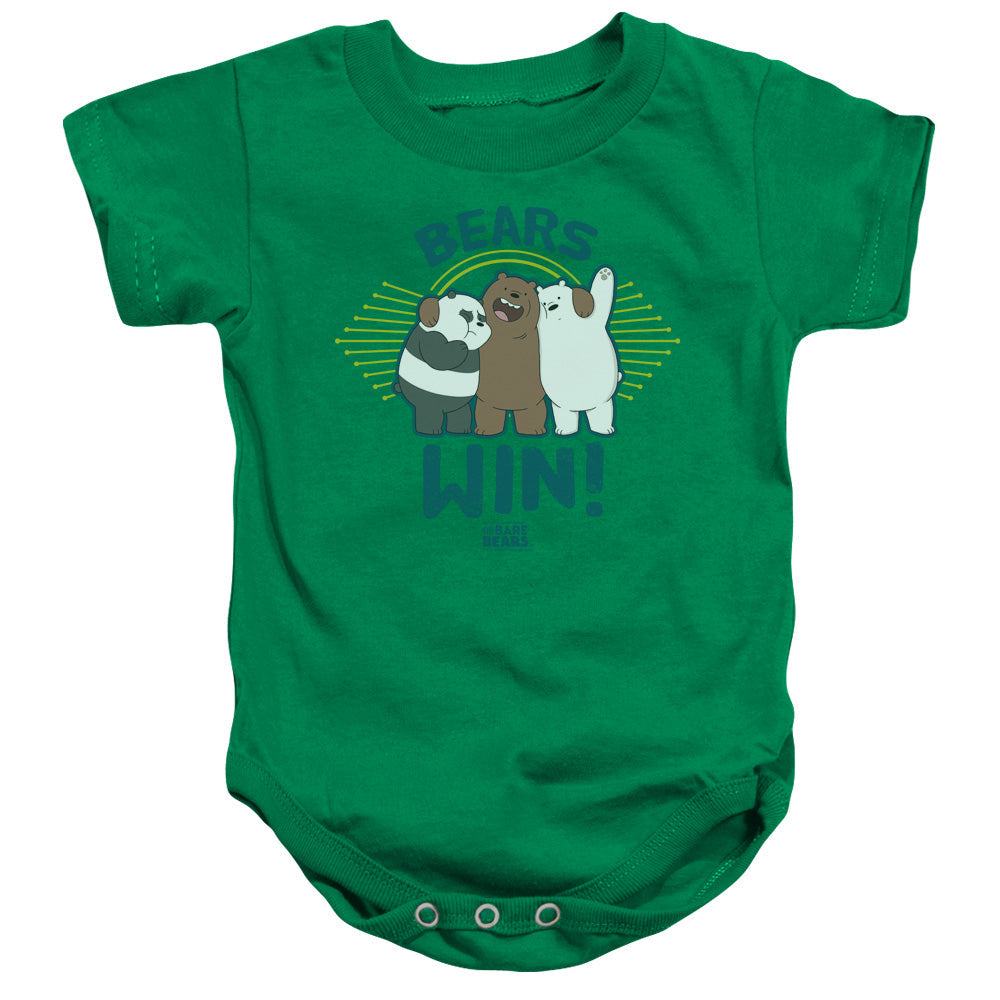 We Bare Bears Bears Win Infant Baby Snapsuit Kelly Green Officially Licensed