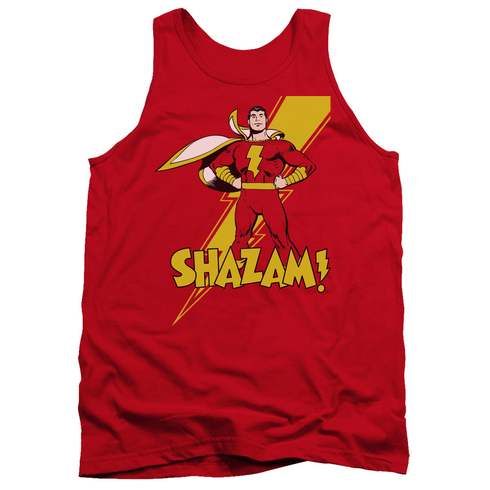 DC Comics Shazam! Mens Tank Top Shirt Red Officially Licensed