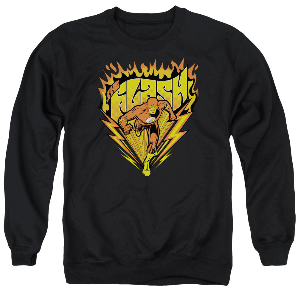 DC Comics Flash Blazing Speed Mens Crewneck Sweatshirt Black Officially Licensed