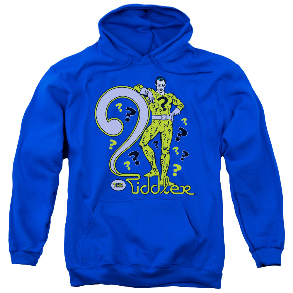 DC Comics the Riddler Mens Hoodie Royal Blue Officially Licensed