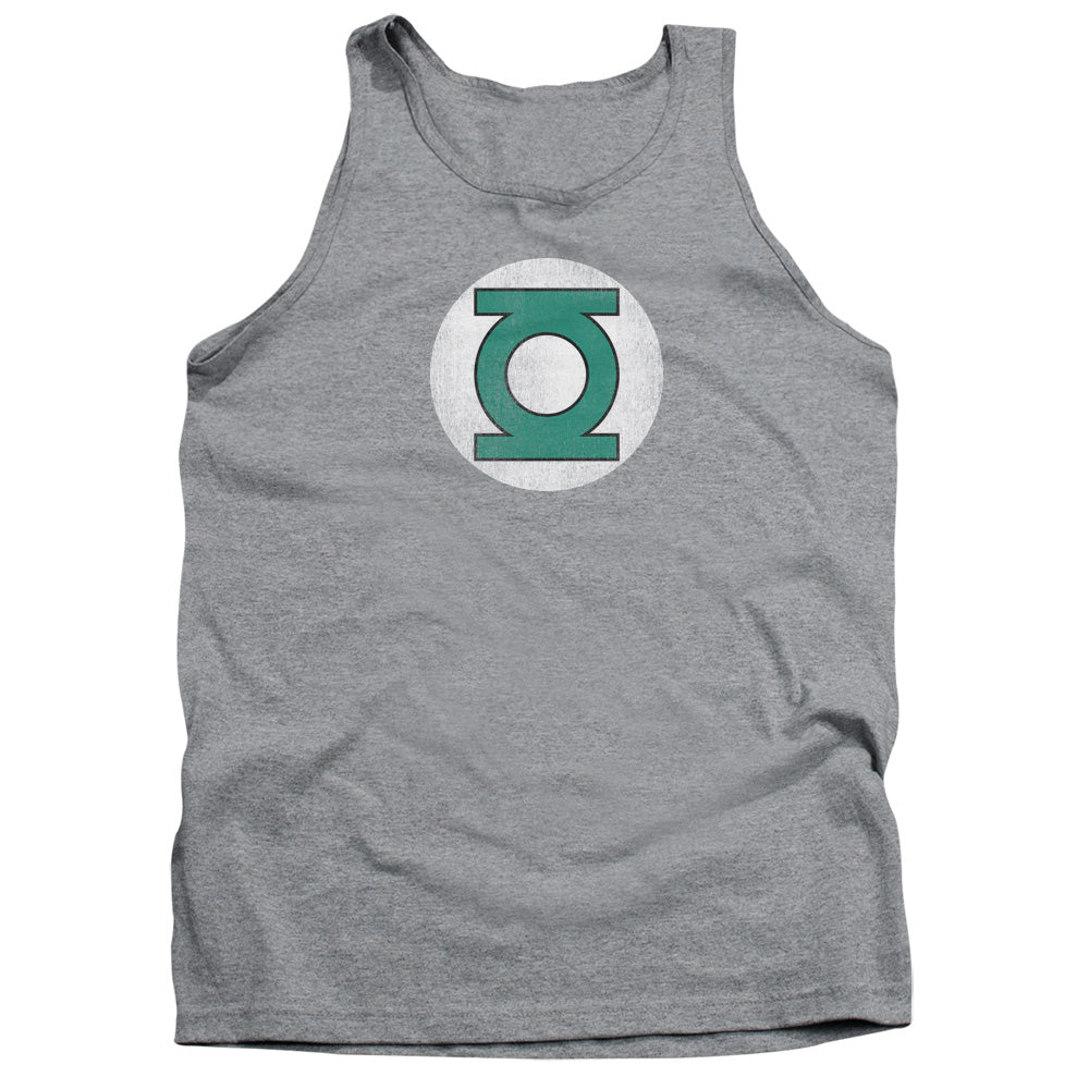 Dc Gl Logo Distressed Mens Tank Top Shirt Athletic Heather Officially Licensed