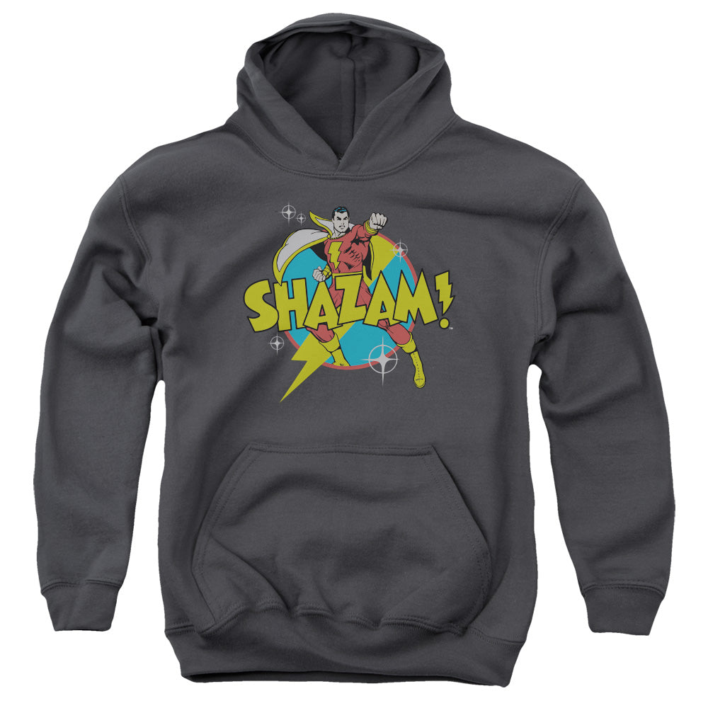 DC Comics Power Bolt Kids Youth Hoodie Charcoal Officially Licensed