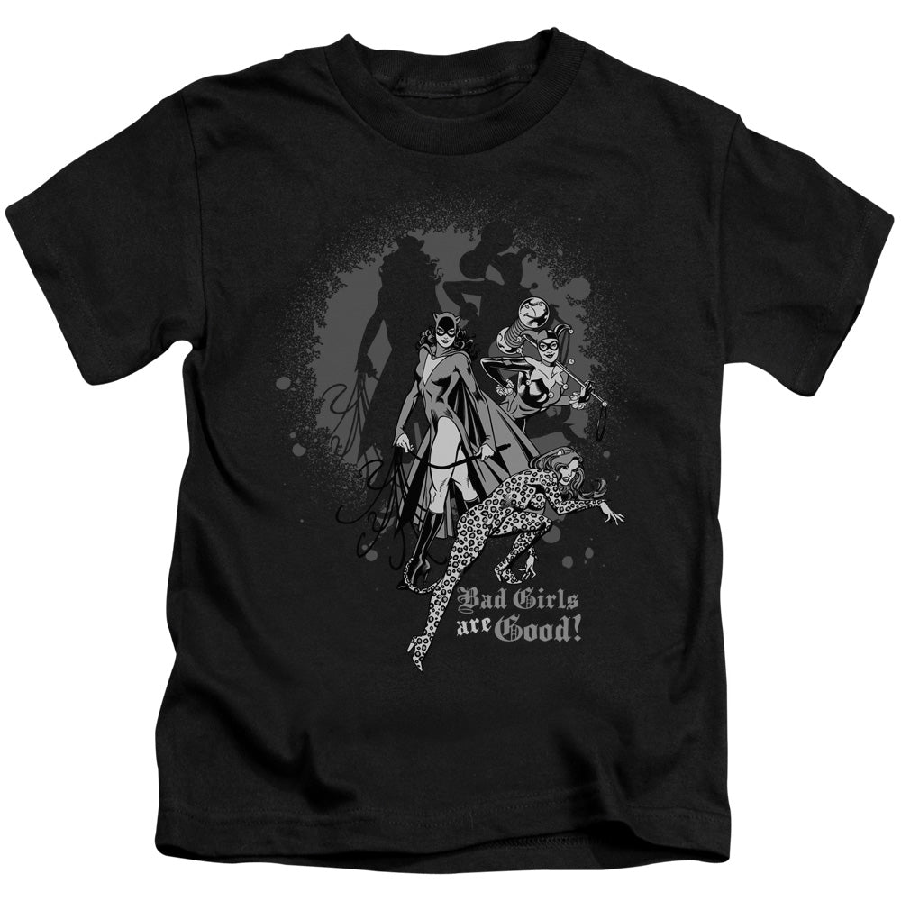DC Comics Bad Girls Are Good Juvenile Kids Youth T Shirt Black Officially Licensed