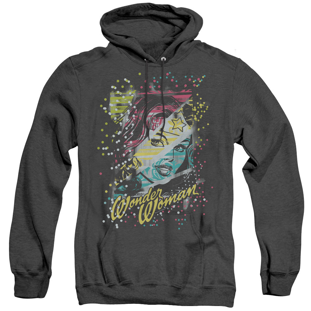 DC Comics Color Block Heather Mens Hoodie Black Officially Licensed