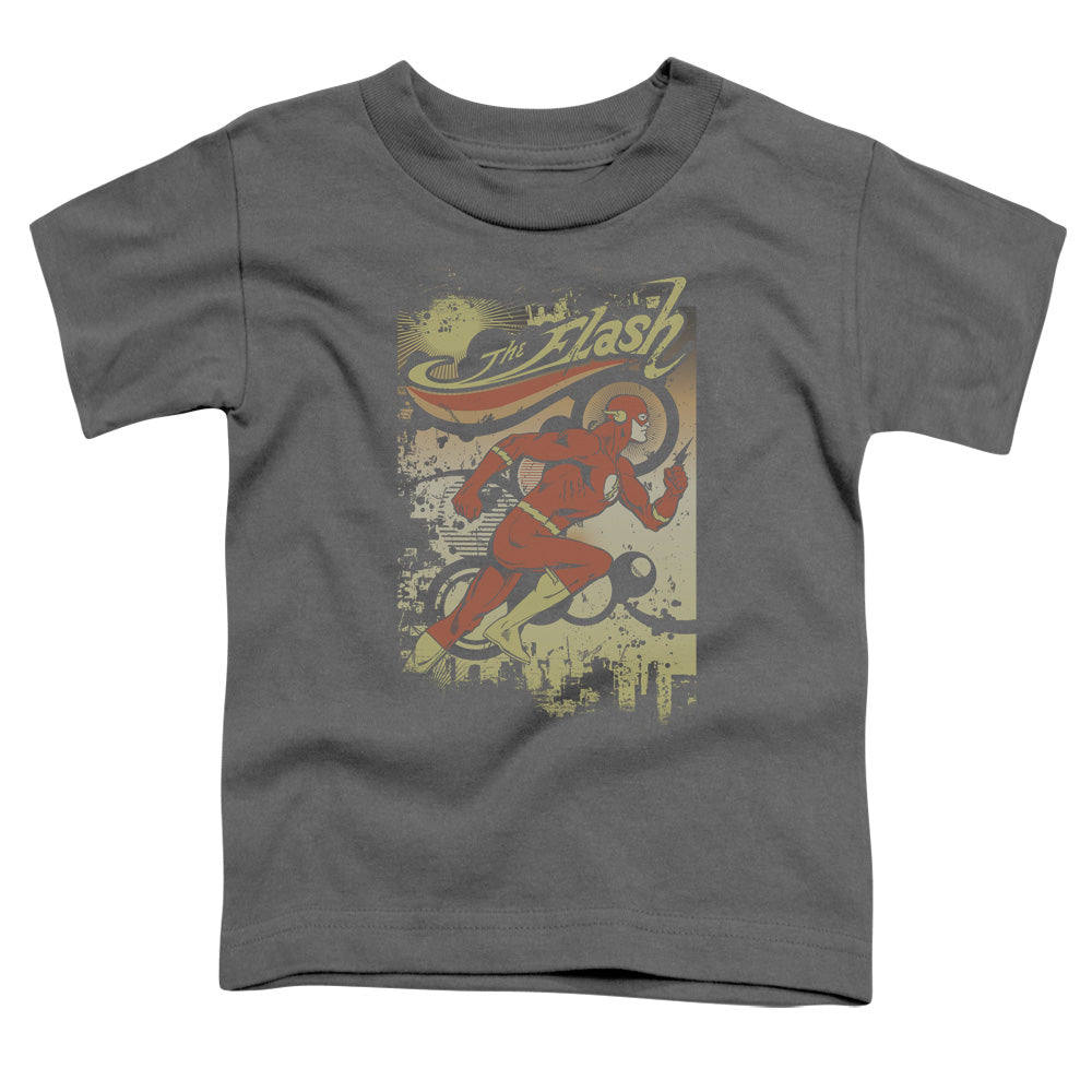 DC Comics Flash Just Passing Through Toddler Kids Youth T Shirt Charcoal Officially Licensed