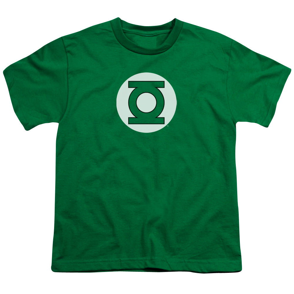 DC Comics Green Lantern Logo Kids Youth T Shirt Kelly Green Officially Licensed