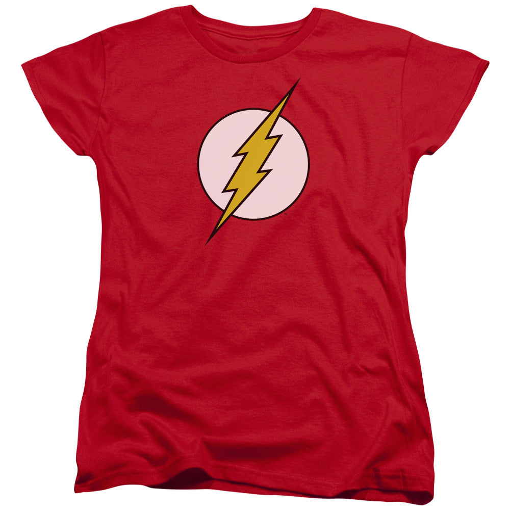 DC Comics Flash Flash Logo Womens T Shirt Red Officially Licensed