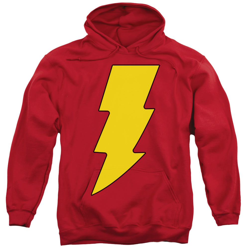 DC Comics Shazam Logo Mens Hoodie Red Officially Licensed
