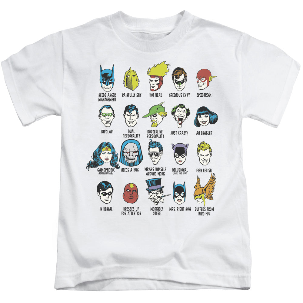 DC Comics Superhero Issues Juvenile Kids Youth T Shirt White Officially Licensed