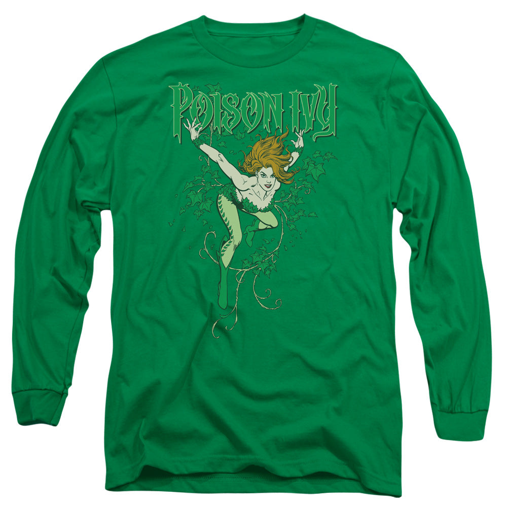 DC Comics Poison Ivy Mens Long Sleeve Shirt Kelly Green Officially Licensed