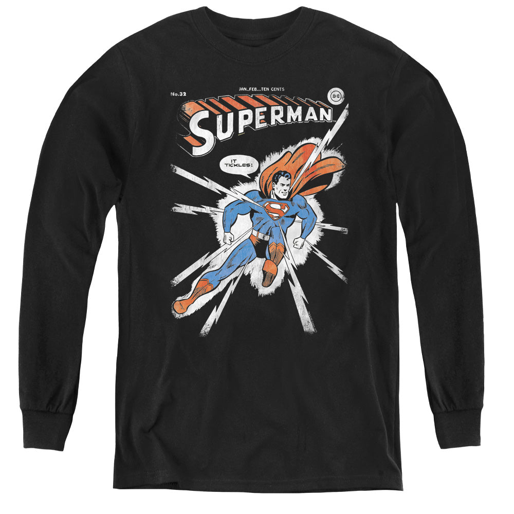 DC Comics Cover Me Long Sleeve Kids Youth T Shirt Black Officially Licensed