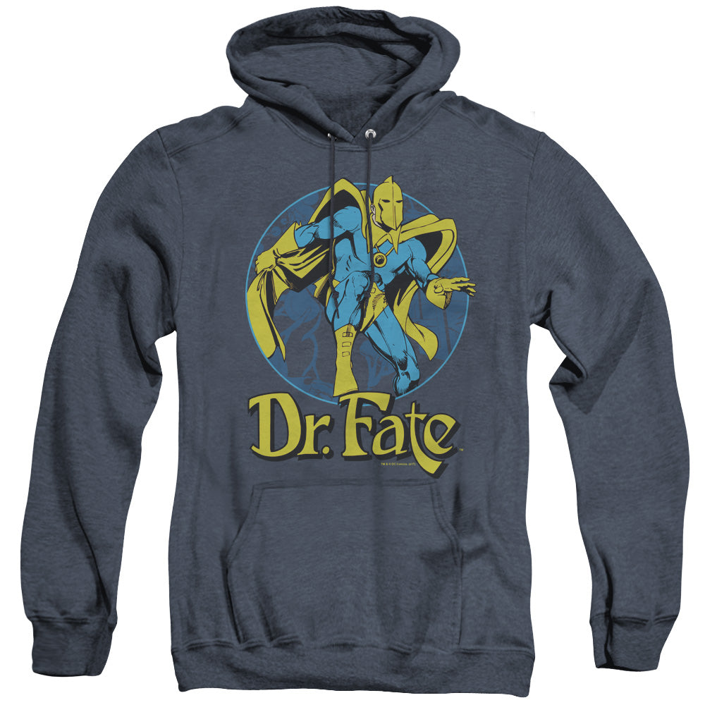 DC Comics Dr Fate Ankh Heather Mens Hoodie Navy Blue Officially Licensed