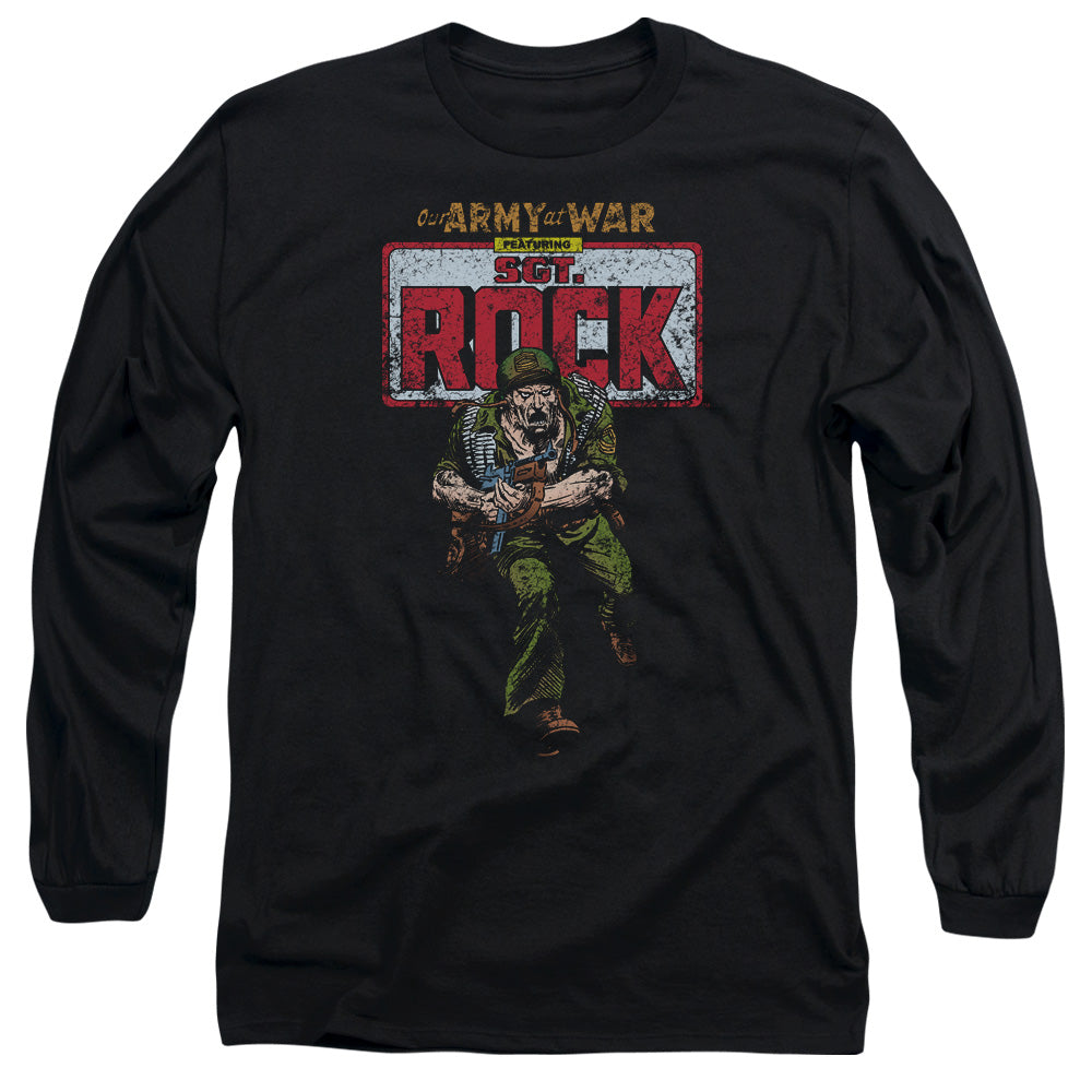 DC Comics Sgt Rock Mens Long Sleeve Shirt Black Officially Licensed