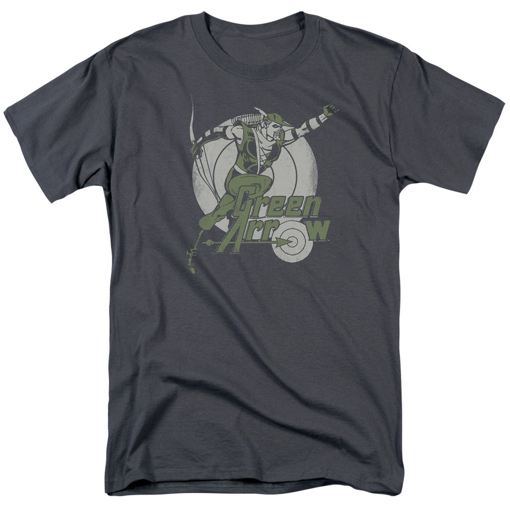 DC Comics Right on Target Mens T Shirt Charcoal Officially Licensed