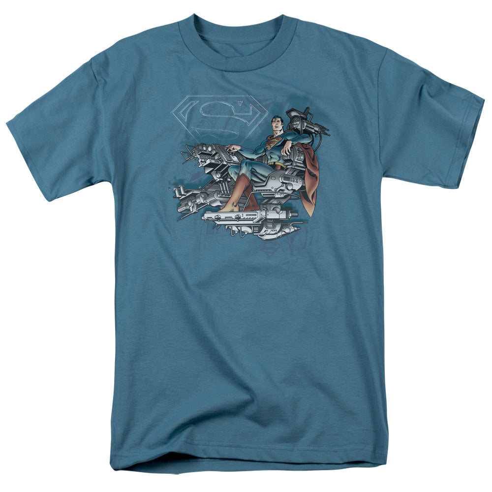 DC Comics Super Mind Mens T Shirt Slate Officially Licensed