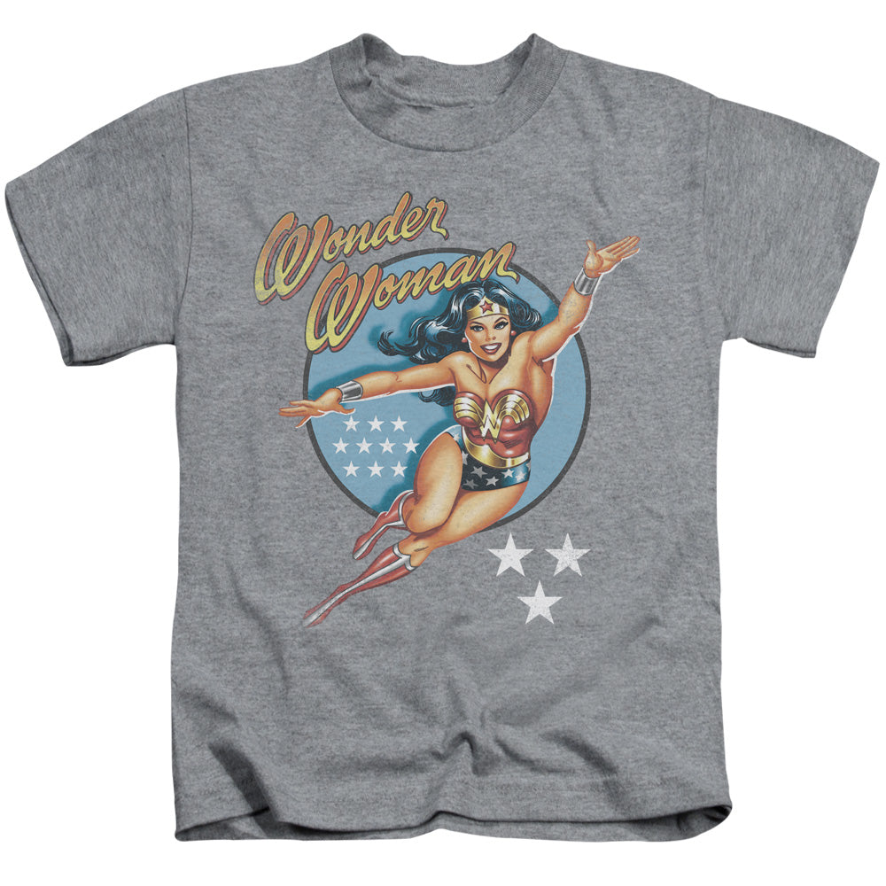 DC Comics Wonder Woman Vintage Juvenile Kids Youth T Shirt Athletic Heather Officially Licensed