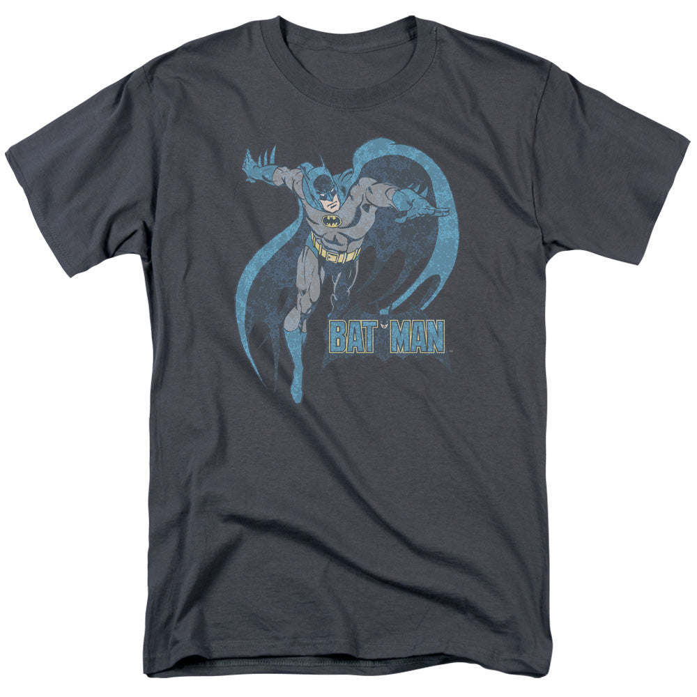 DC Comics Desaturated Batman Mens T Shirt Charcoal Officially Licensed