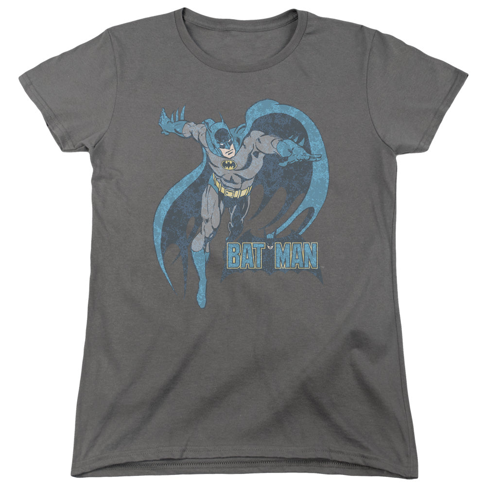 DC Comics Desaturated Batman Womens T Shirt Charcoal Officially Licensed