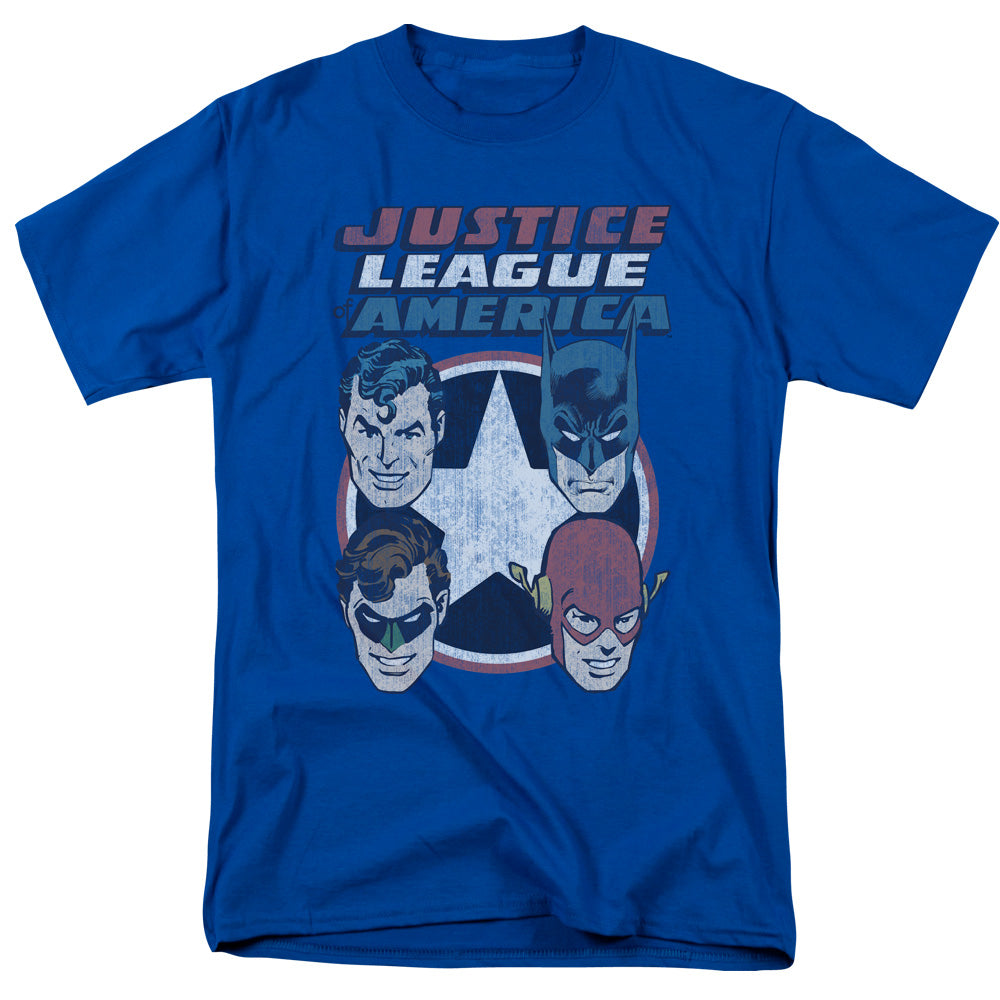DC Comics 4 Stars Mens T Shirt Royal Blue Officially Licensed