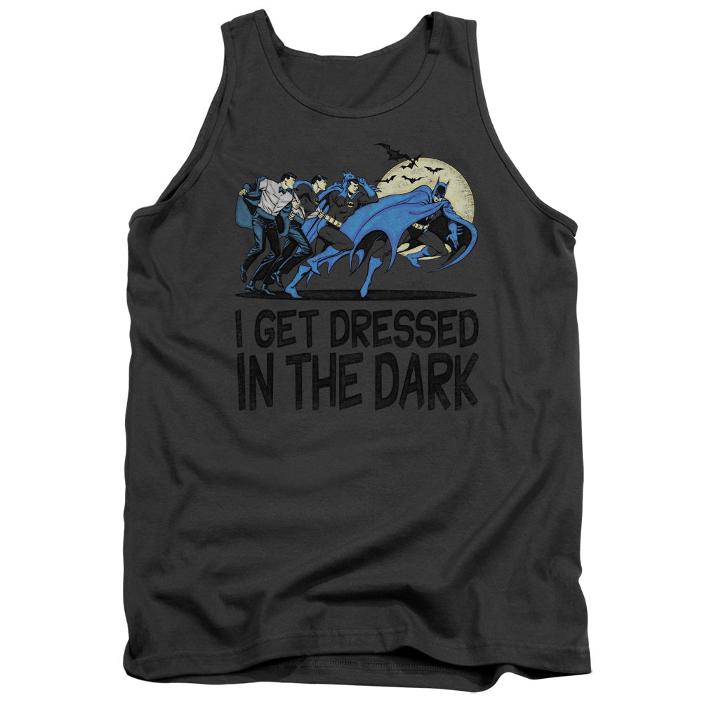 DC Comics Get Dressed Mens Tank Top Shirt Charcoal Officially Licensed