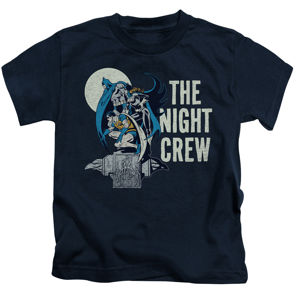 DC Comics Night Crew Juvenile Kids Youth T Shirt Navy Blue Officially Licensed