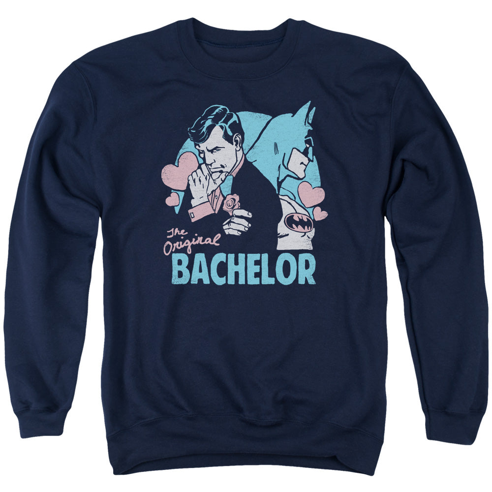 DC Comics Bachelor Mens Crewneck Sweatshirt Navy Blue Officially Licensed