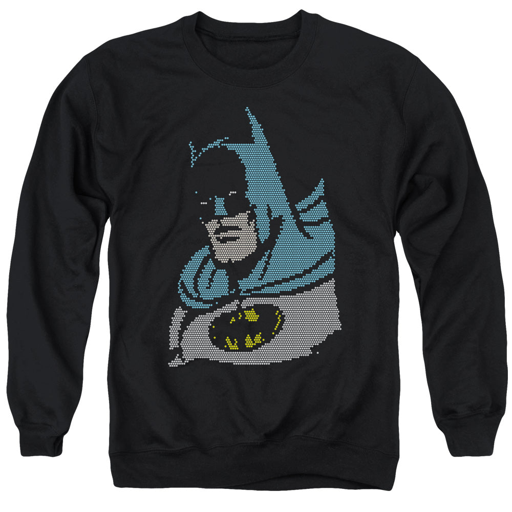DC Comics Lite Brite Batman Mens Crewneck Sweatshirt Black Officially Licensed