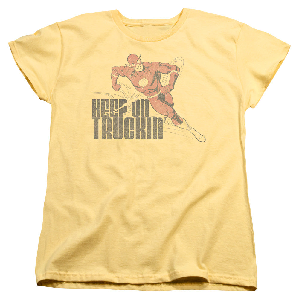 DC Comics Flash Keep on Truckin Womens T Shirt Banana Officially Licensed