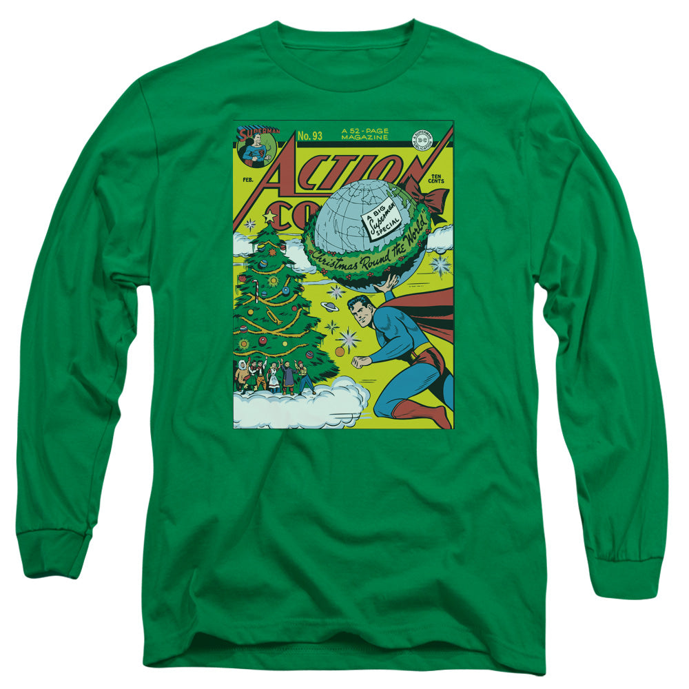 DC Comics Cover No. 93 Mens Long Sleeve Shirt Kelly Green Officially Licensed